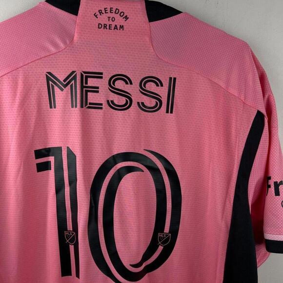 NWT Authentic New Adidas Inter Miami Lionel Messi #10 Home Heartbeat Pink Jersey - Picture 2 of 9